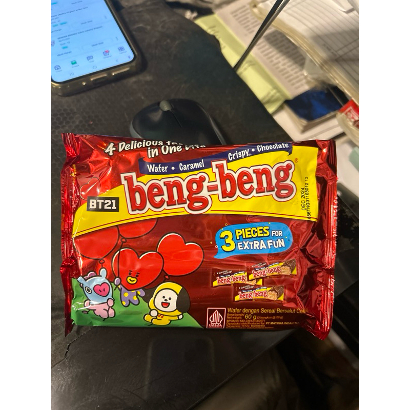 

BENG BENG isi 3x20gram wafer sereal coklat