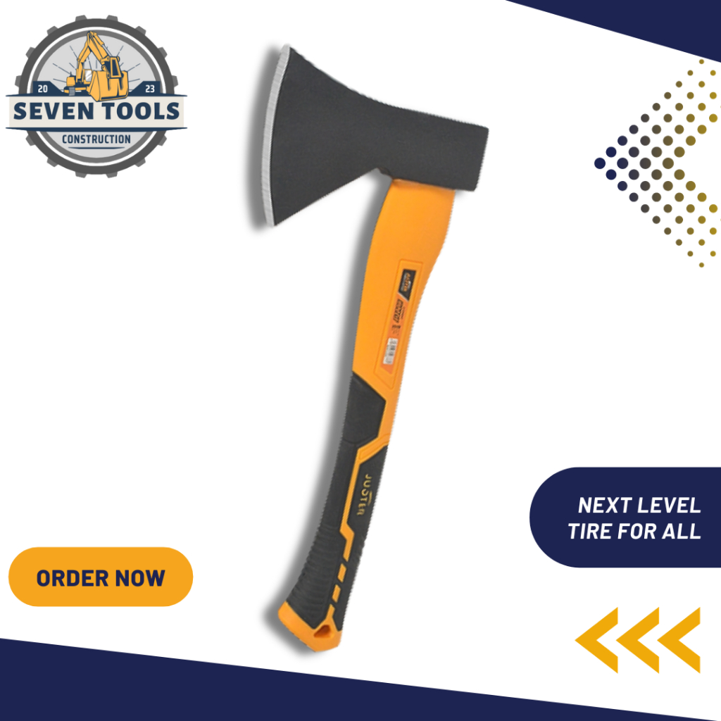 [ST] Kapak Kayu Baja Gagang Fiber 600 Gram / Kapak Pemotong Kayu Kuat Dan Tajam