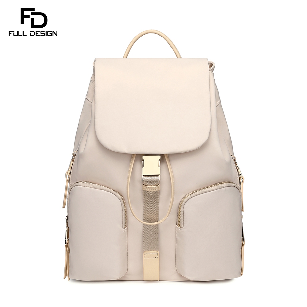 FULL DESIGN Faye Tas Ransel Wanita Anti Air Backpack Laptop 14 Inci Pelajar Jalan-Jalan Hangout