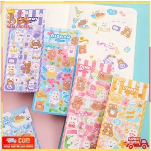 

STICKER WATERPROOF KARTUN BEAR RABBIT HOLOGRAM MOTIF BERUANG DAN KELINCI KOREA LUCU ANTI AIR DEKORASI HANDBOOK SCRAPBOOK DIY BOTOL MINUM TUMBLR VIRAL LUCU MURAH CANTIK BRG