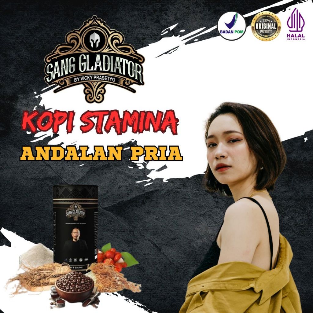 Kopi Gladiator Coffee Original 1 box isi 6 Bahan Alami dan Halal Kopi laki terbaik saat di ranjang