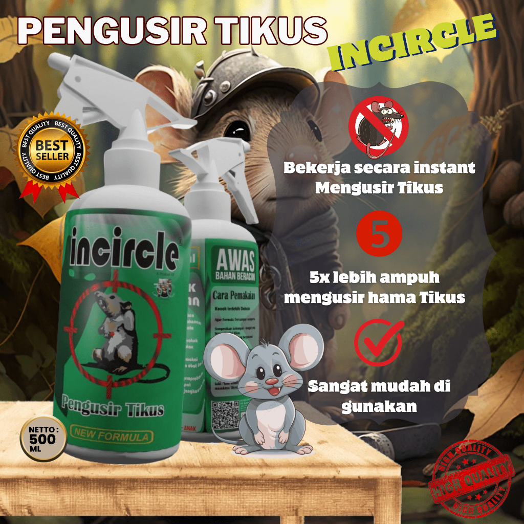 PEMBASMI TIKUS, RACUN TIKUS PALING AMPUH, PENGUSIR TIKUS SEMPROTAN 500ML
