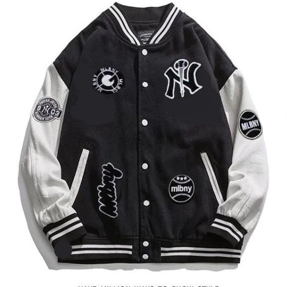 Spesial JAKET VARSITY MLB NY BASEBALL MXXL  BISBOL KOREAN FASHION  DEWASA ANAK VARSITY JAKET