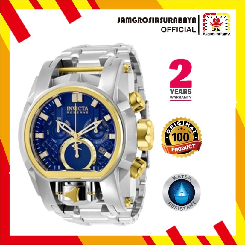 PROMO!!! Jam Tangan Pria Invicta 25205 Reserve Bolt Zeus Chronograph Blue Dial Original BM Garansi 2