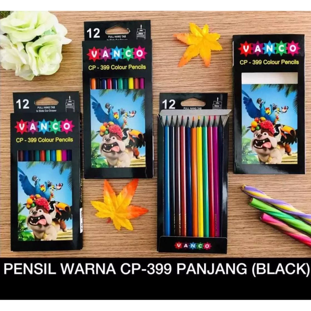 

VANCO PENSIL WARNA PENDEK PANJANG ISI 12 BLACK EDITION