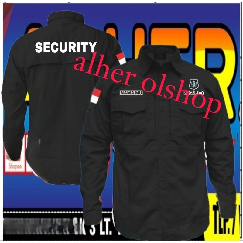 kemeja tactical SECURITY baju tactical SECURITY seragam tactical SECURITY kemeja SECURITY baju SECUR