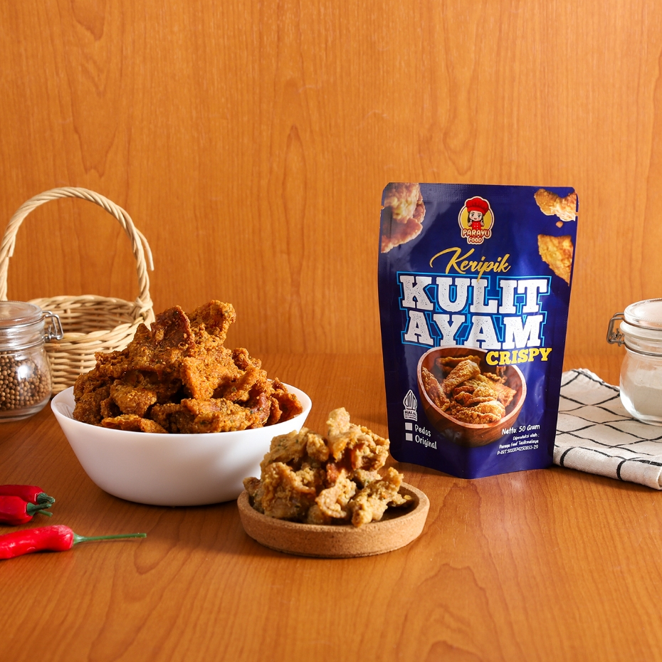 

Parayu Food - Keripik Kulit Ayam Crispy Pedes Renyah Gurih 50 Gram