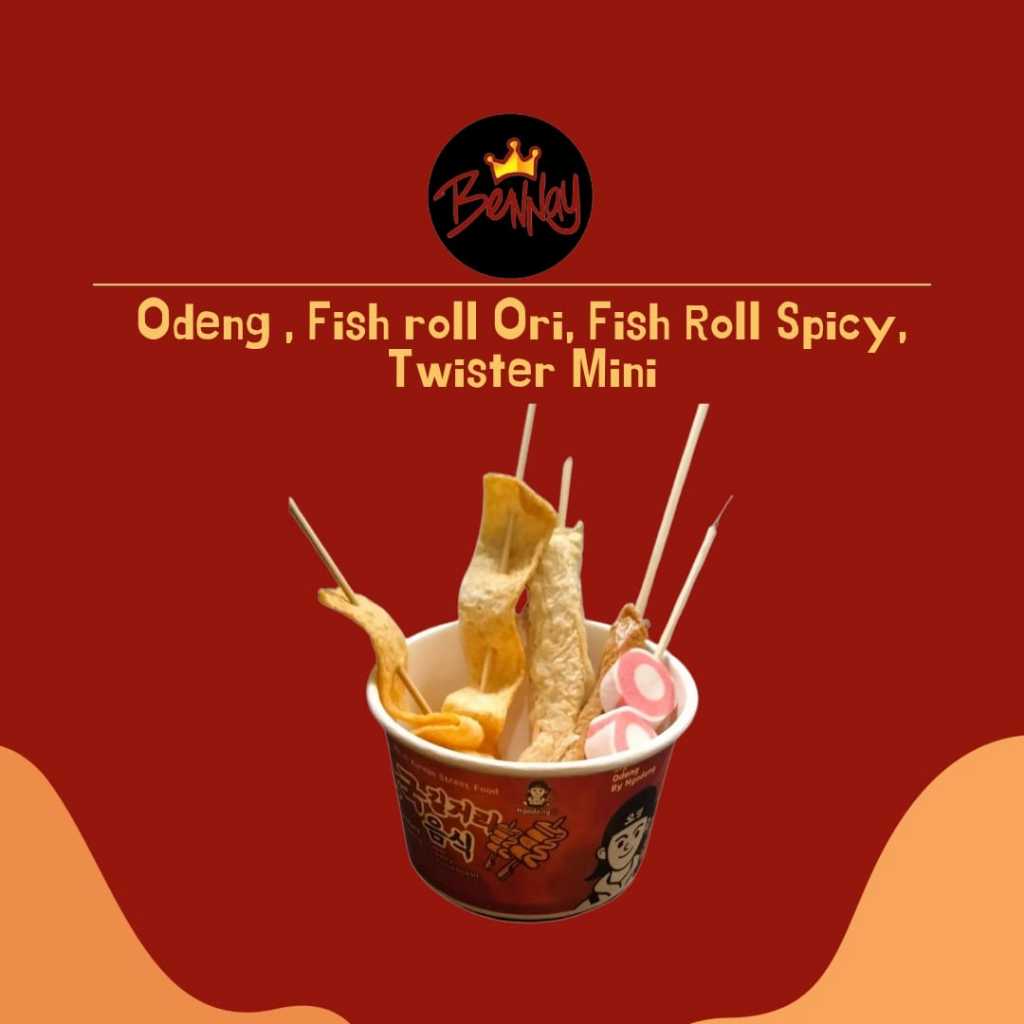 

Paket Odeng (Odeng, Fish Roll Original, Fish Roll Spicy, Twister mini)