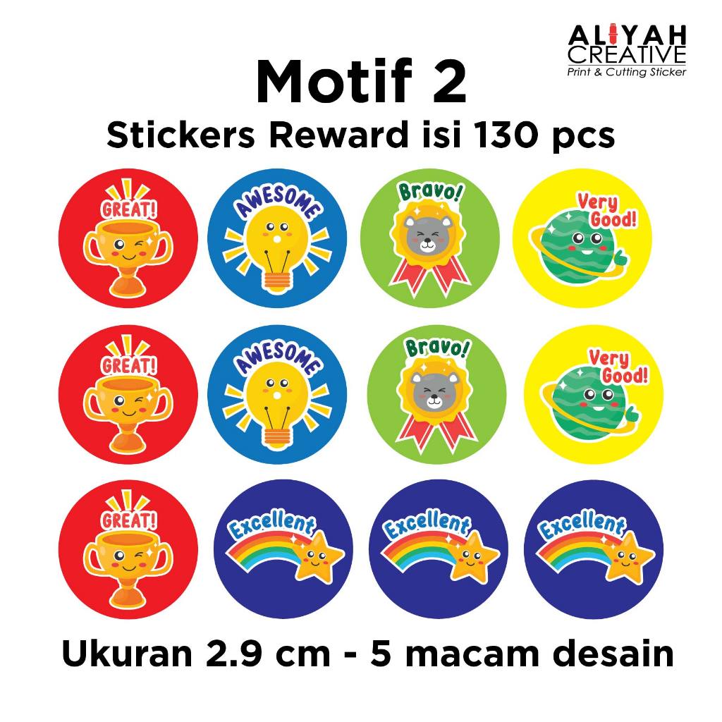 

130 Pcs stiker prestasi anak / Stiker Reward Anak
