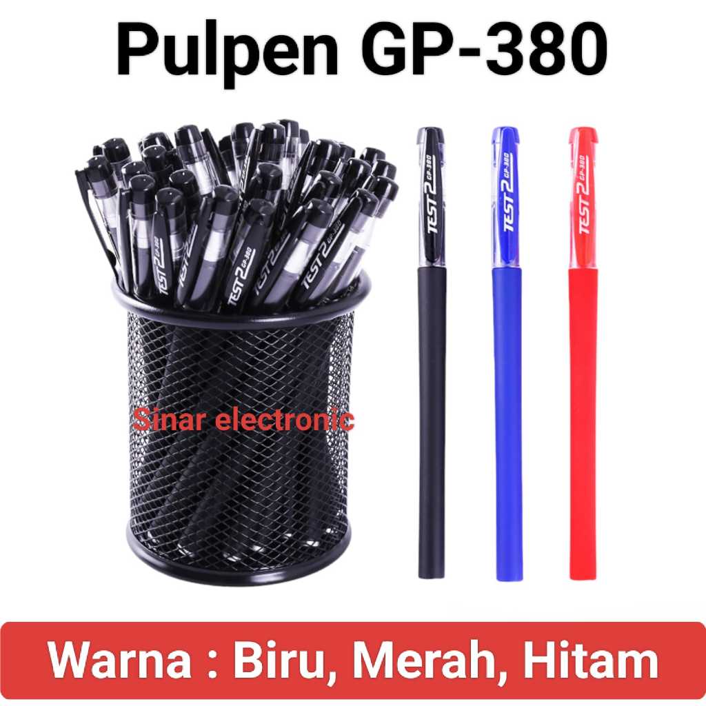 

Pulpen Gel TEST 2-GP380 Ink 0.5mm Standar Pulpen Alat Tulis Stationary Kantor Sekolah Pena Pen Tinta Cair Murah