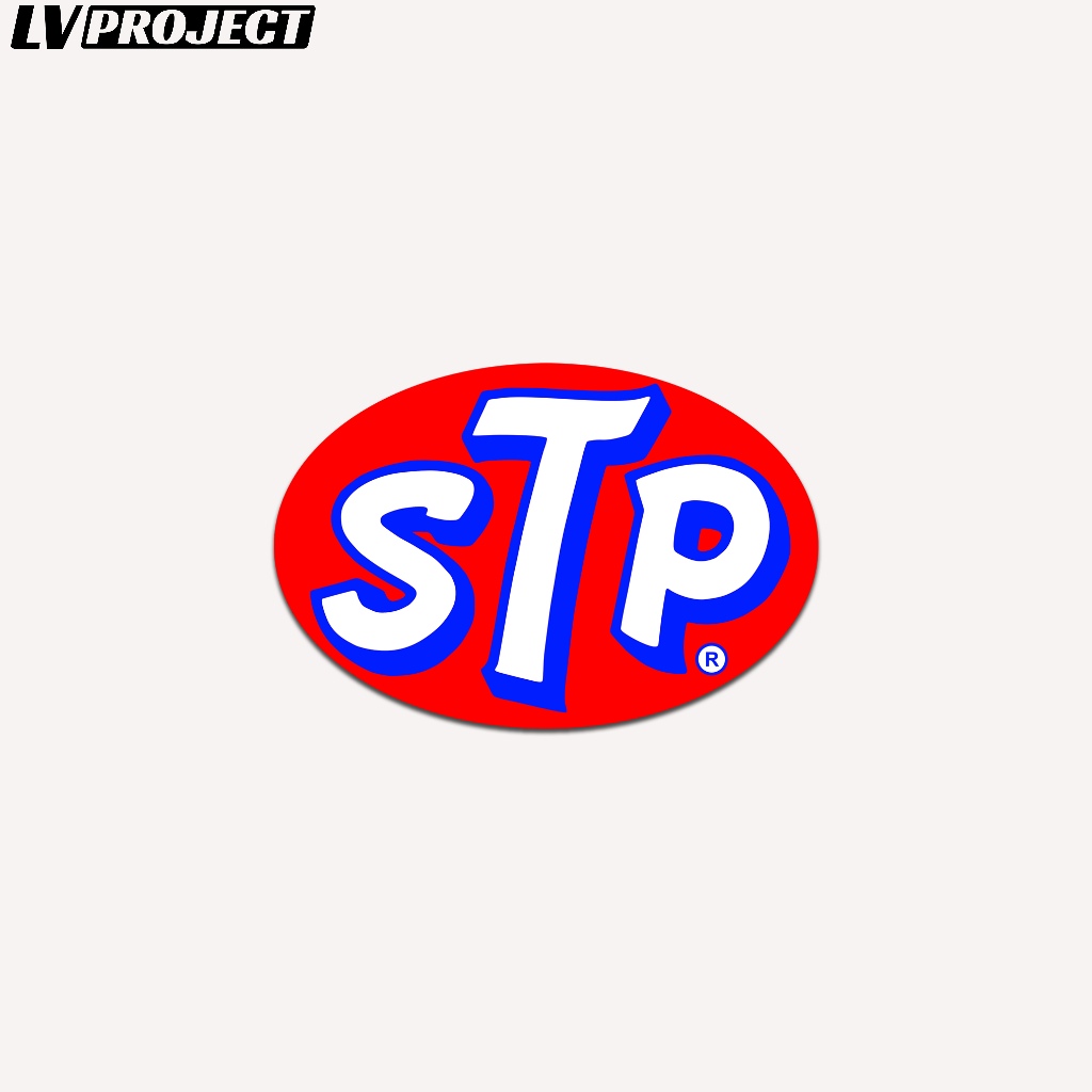 Stiker Sponsor Motor Helm Laminasy Glossy Sticker Brand Logo STP