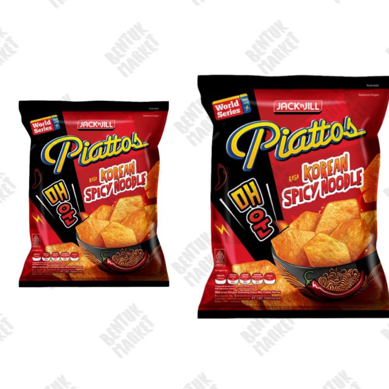 

PIATTOS Snack Kentang Korean Spicy Noodle 68gr / Cemilan Instan / Snack Instan