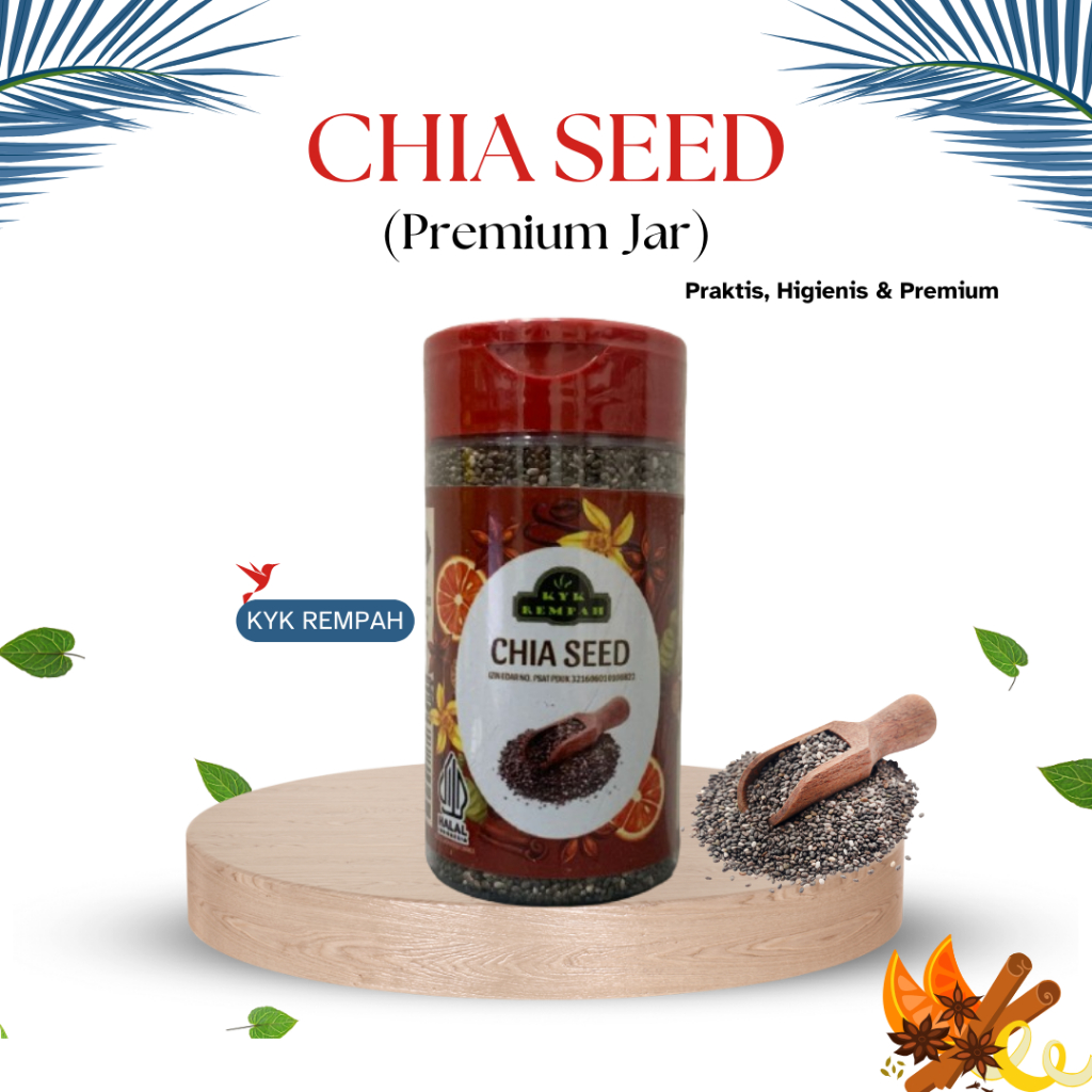 

Chia Seeds Bubuk Premium [ JAR ] | Biji Chia Bumbu Dapur Praktis