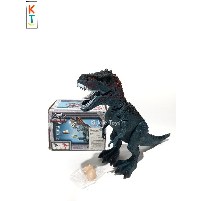 ROBOT MAINAN T-REX BATERAI DAPAT BERTELUR