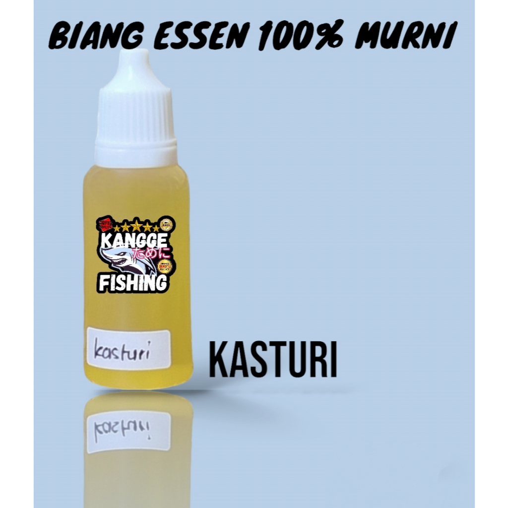 KASTURI//BIANG ESSSEN MURNI// PENAMBAH AROMA UMPAN PANCING // 5-ML // 15- ML// 30- ML // ESSEN BIANG