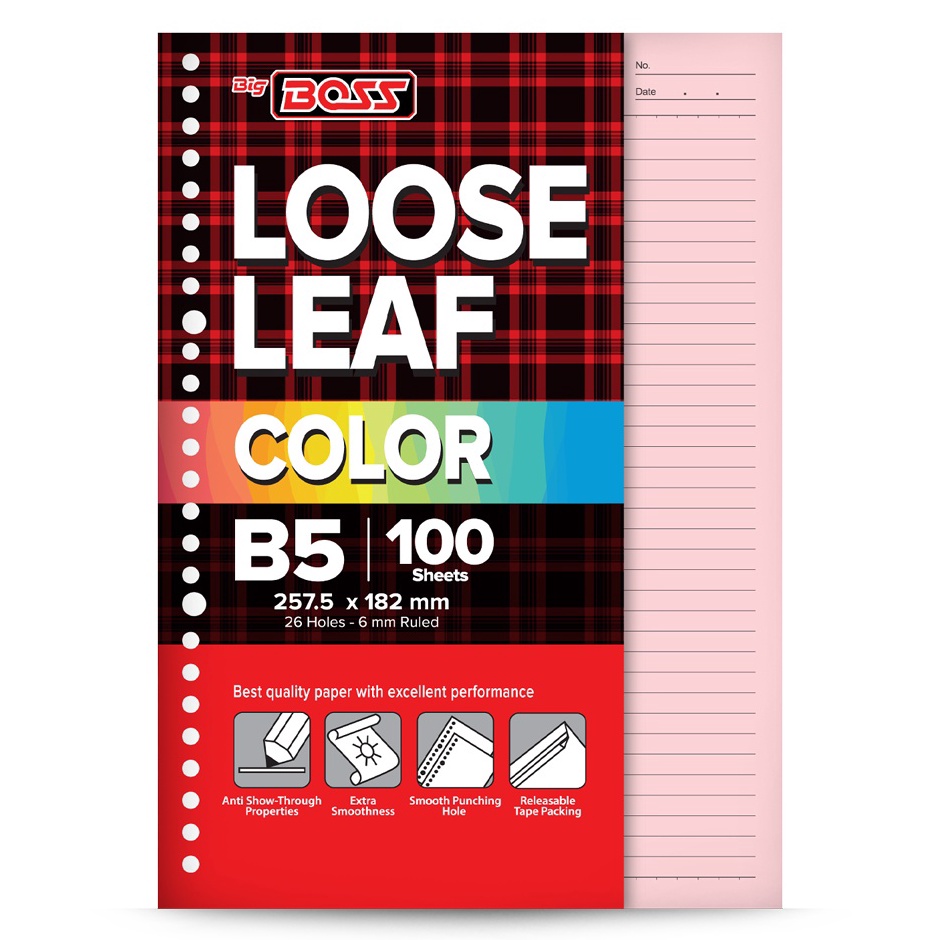 

Super Laris BigBoss Loose Leaf 1 B5 Pink