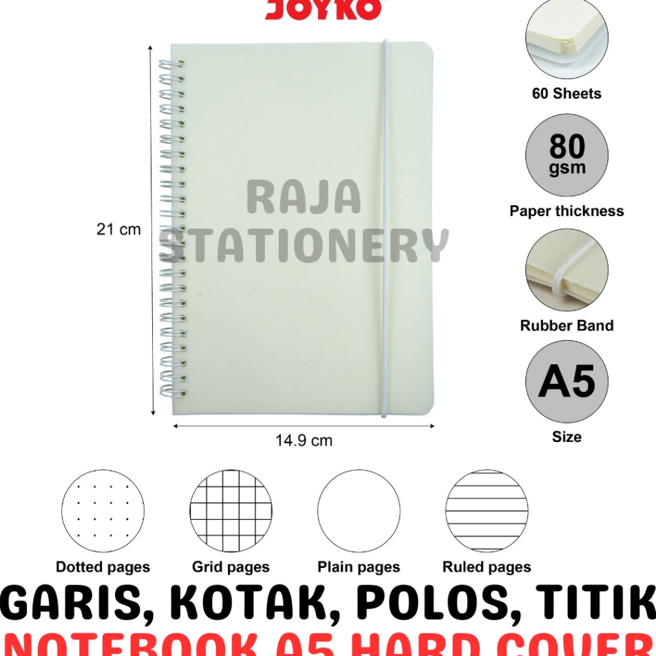 

Murah Surprise Joyko Notebook Diary A5 Ruled Grid Dotted Plain Buku Catatan Agenda A5 Planner Garis Titik Kotak Polos NB7