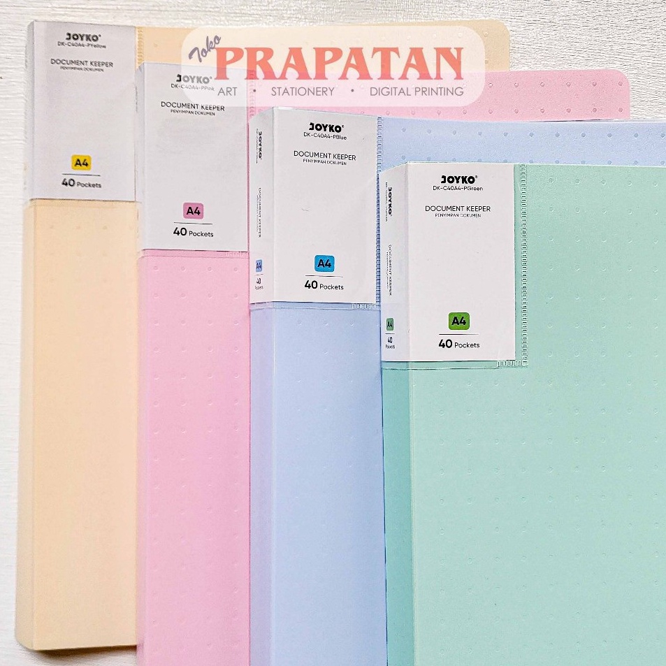 

Ready Hemat Joyko Document Keeper A4F4 4 Pockets File Organizer Clear Holder Map