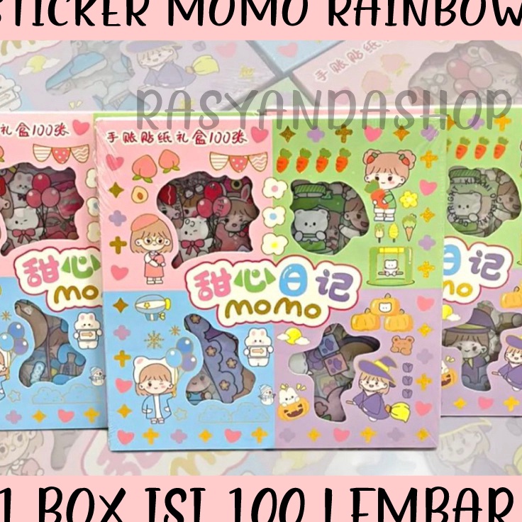 

Update Laris Sticker Momo Rainbow Pelangi Mix 4 warna Original Isi 1 Pcs 1 Box