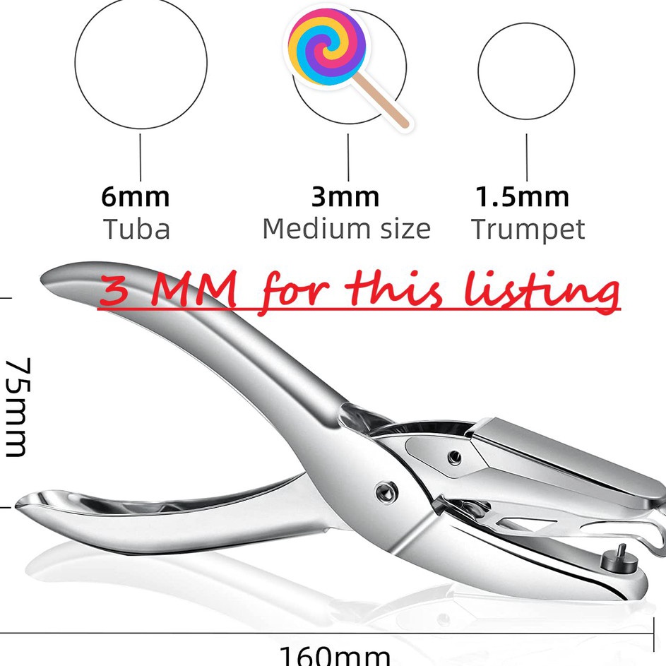 

Paket Baru 3 MM PUNCHPERFORATOR Etona 3MM ONE HOLE PUNCH Cocok buat hang tag