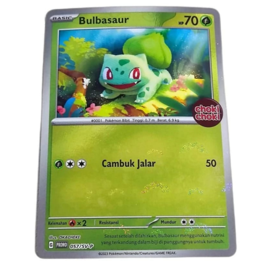 Kartu Pokemon TCG Indonesia Bulbasaur Hologram Foil Promo Choki Choki SV-P Rare