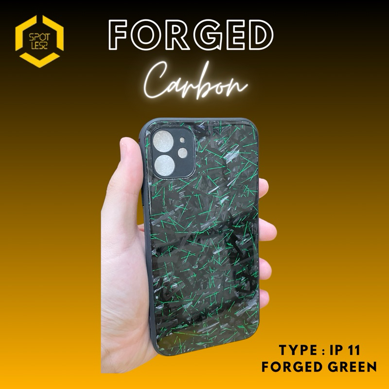 Case Iphone 11 Green Metallic Forged Carbon