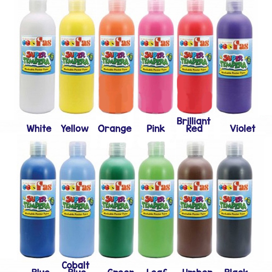 

Best Promote FAS Super Tempera Washable Poster Paint 5ml Cat Air Anak Painting