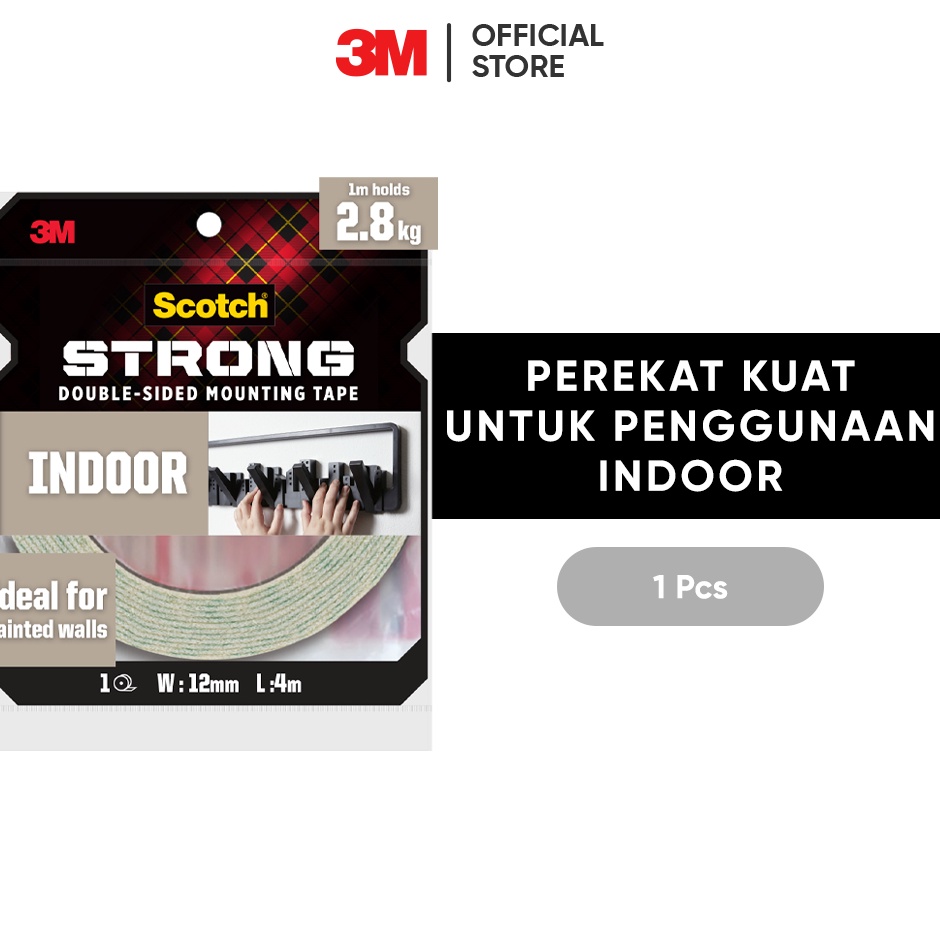 

Ready Stok 3M Scotch Double SidedMounting Tape Strong Menahan hingga 28kg 1 pc 12 mm x 4 m Untuk pengunaan dinding dalam ruangan