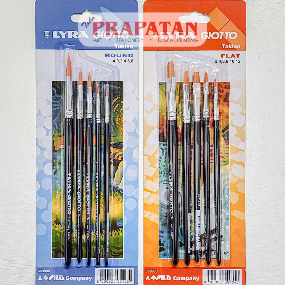 

Super Bintang Kuas Lukis Lyra Giotto Set Flat Round 5pcs Paint Brush Set