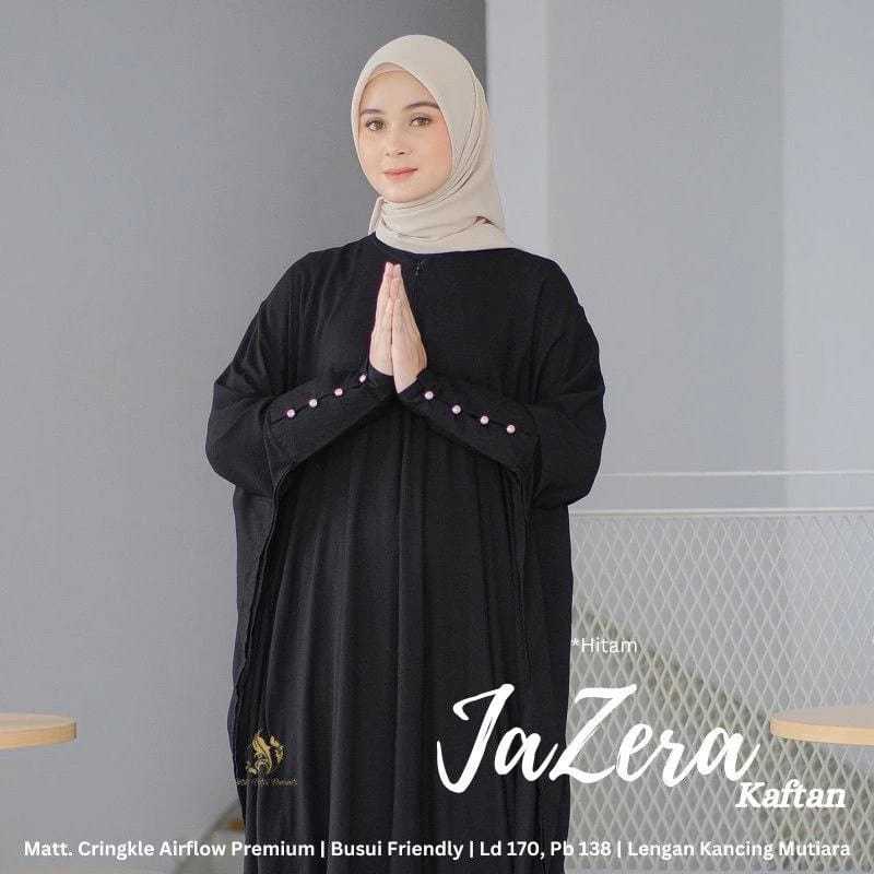 Kaftan Polos Cey Airflow - Jazeera Kaftan Jumbo Maksi Polos Busui Lengan Panjang Kaftan Lebaran