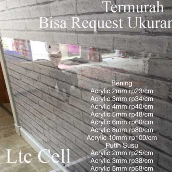 

Promo Terbaik Acrylic Bening 2mm 1x5cm Akrilik Lembaran Potong Laser