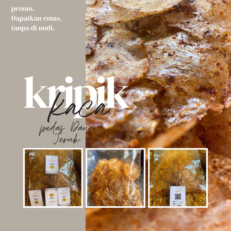 

KERIPIK KACA KRIPCA cemilan viral pedas daun jeruk & original 500 gram