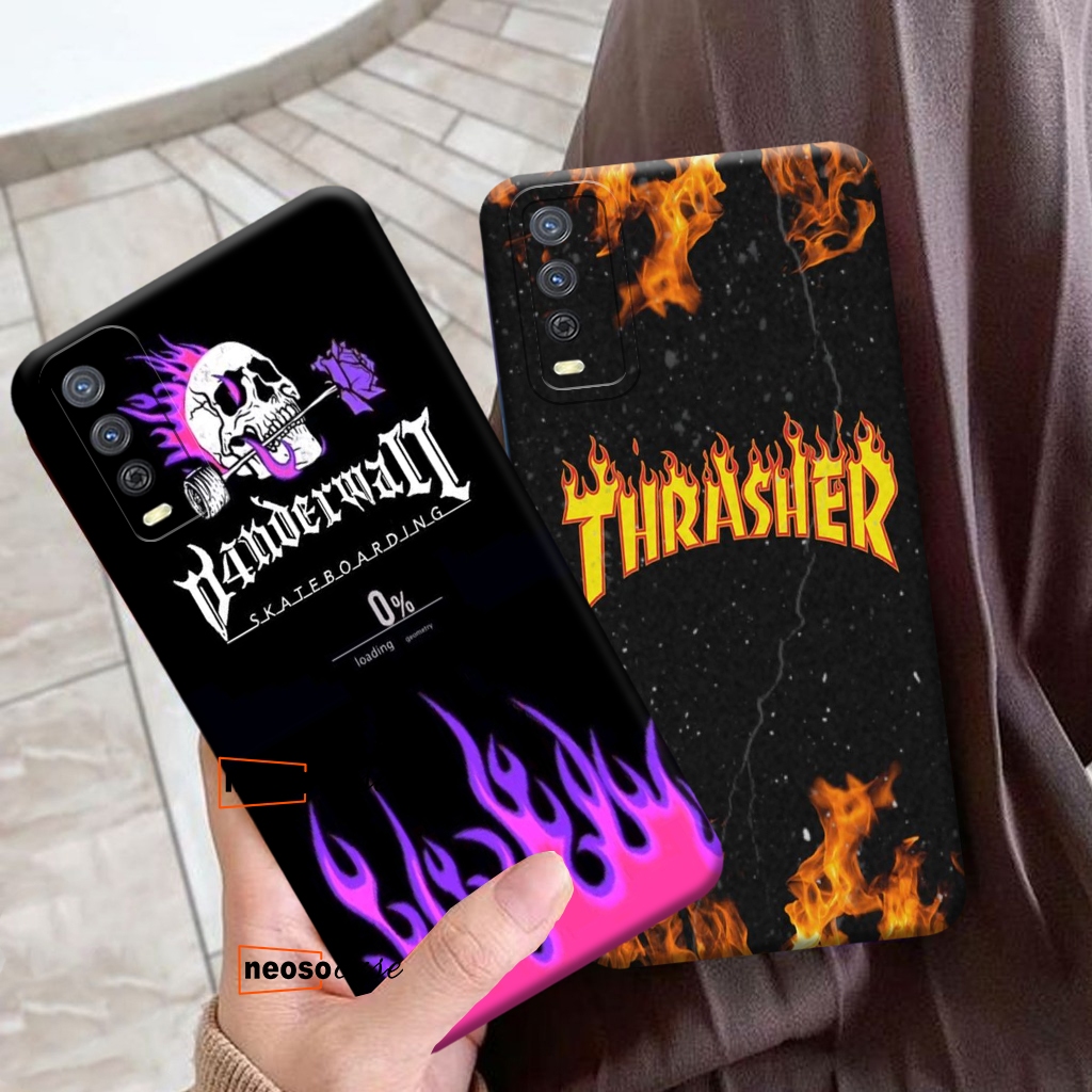 Softcase Vivo Y12s/Y20/Y20s/Y20i/Y20G Motif Api - Case Animals - Case fire - Case Full Colour - Case