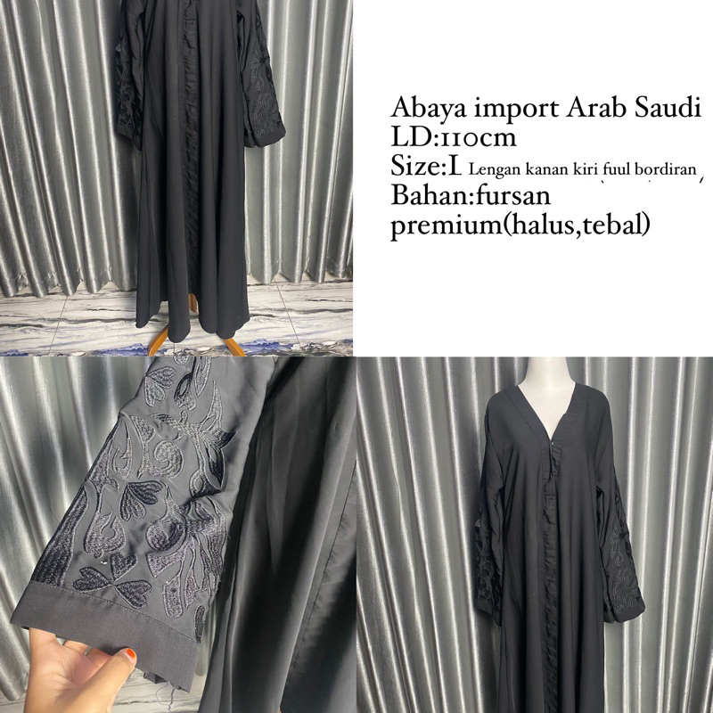 preloved Abaya Arab Saudi/Abaya bordiran