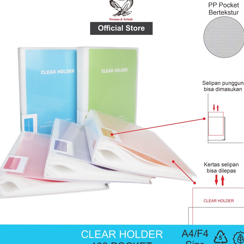 

Update Terbaru Clear Holder 1 Pocket A4F4 EAGLE Document Keeper Display Book Document Keeper Warna Neon