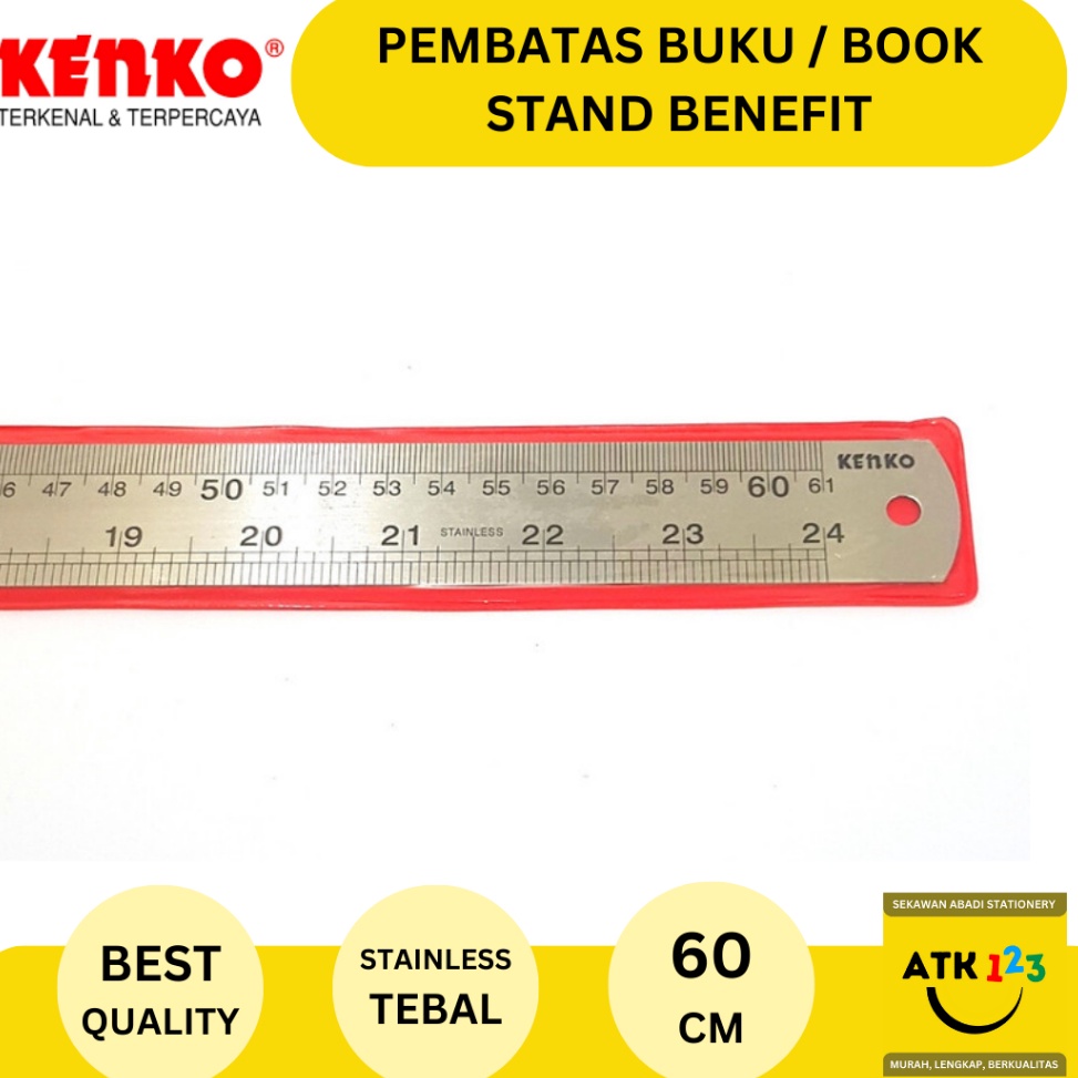 

KODE A73K Penggaris Besi Stainless 6 cm Kenko