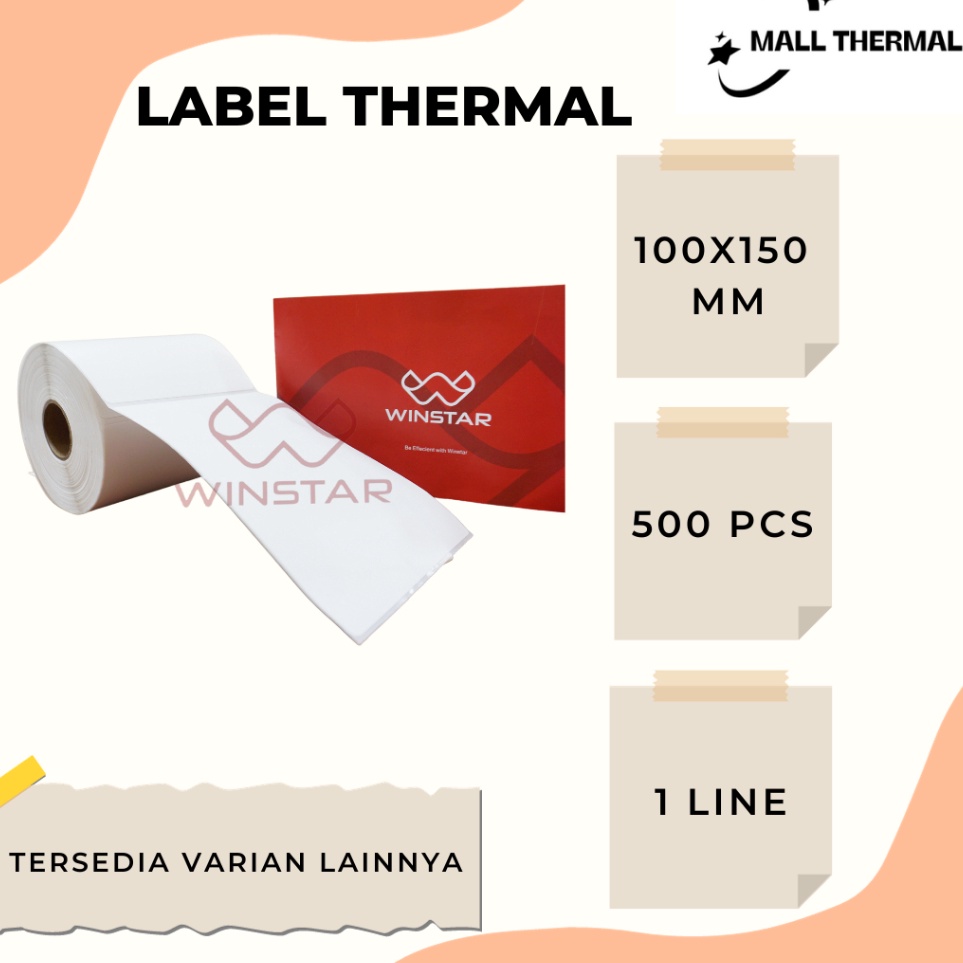 

Super Promo LABEL STICKER THERMAL 1 X 15 BARCODE 1X15 UKURAN A6 ONLINE SHOP