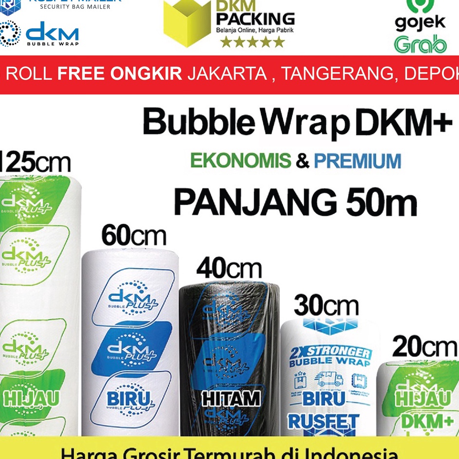 

Pasti Ada Plastik Bubble Wrap 5meter DKM PLUS PREMIUM Bubblewrap ROLL
