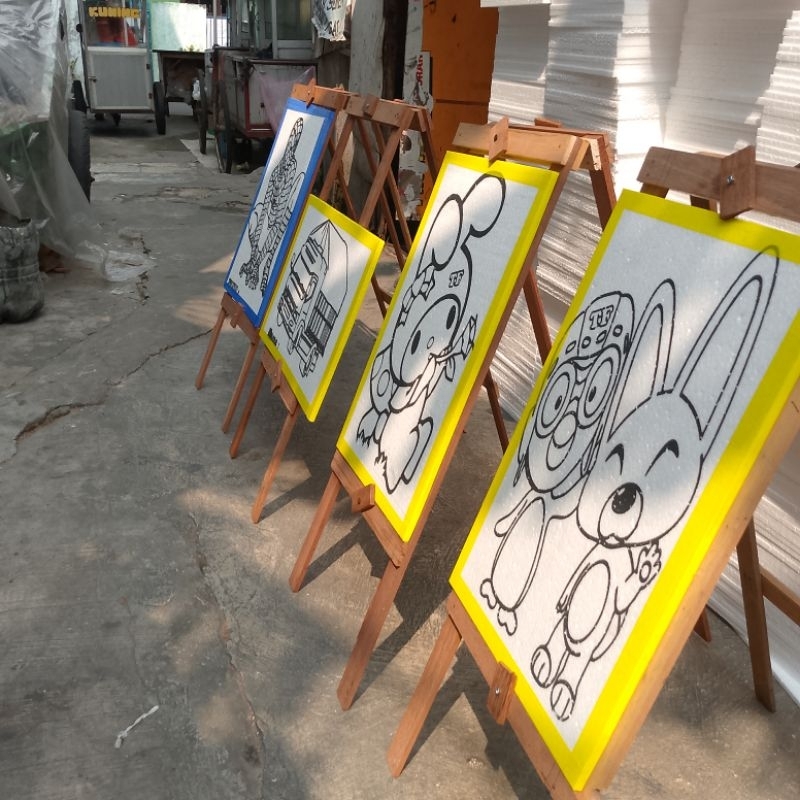 

MilL Promo Papan Lukis Kayu Sterofoam Ukuran 33x50 / Jagrak Lukisan/Meja Lukisan Sterofoam