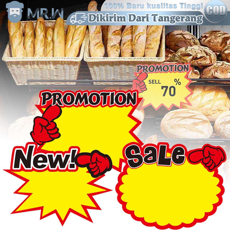 

KODE S19Y 5pcsSet Kertas Harga Promo Pop Card Price Tags Kertas Penjepit Harga Tulisan Sale Kartu Promosi