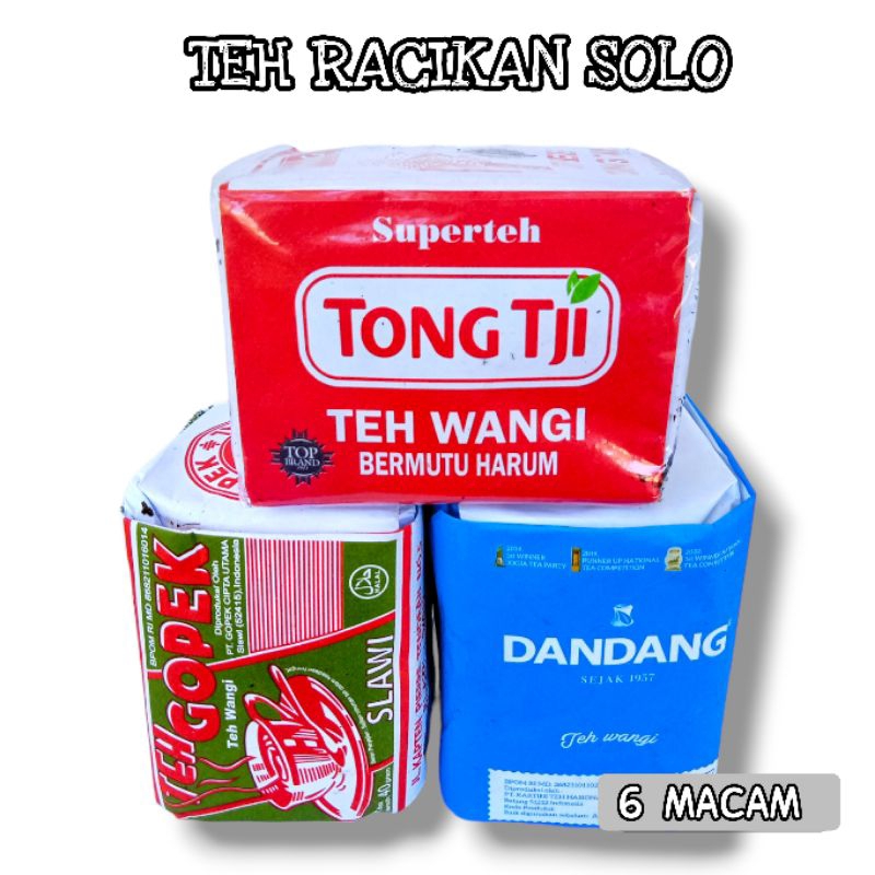 

TEH RACIKAN SOLO 3MACAM GOPEK,DADANG,TONG TJI