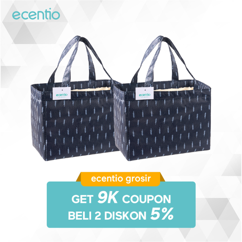 ecentio Tas Bekal/Alumunium Foil Lunch bag/Cooler Lunch Bag/Waterproof Big tas lunch Box