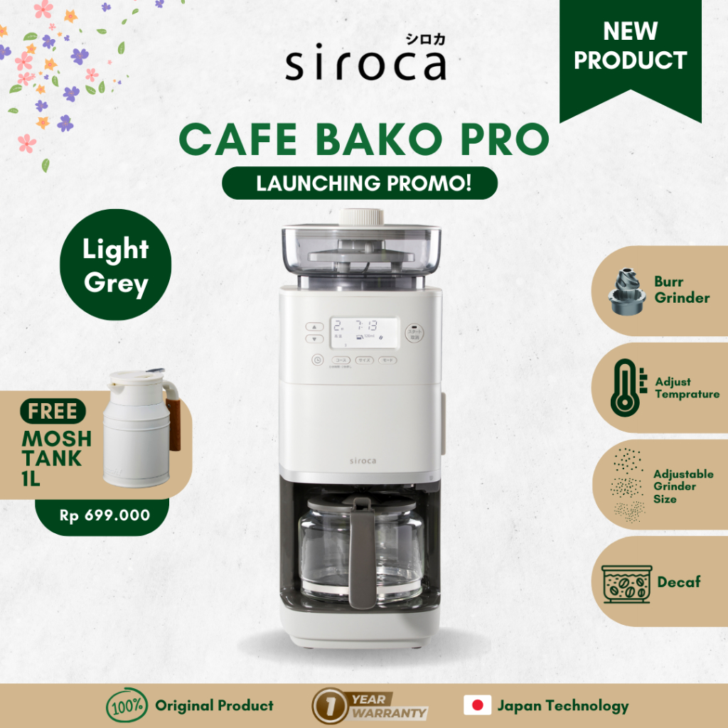 New Siroca Cafe Bako Pro - Light Grey