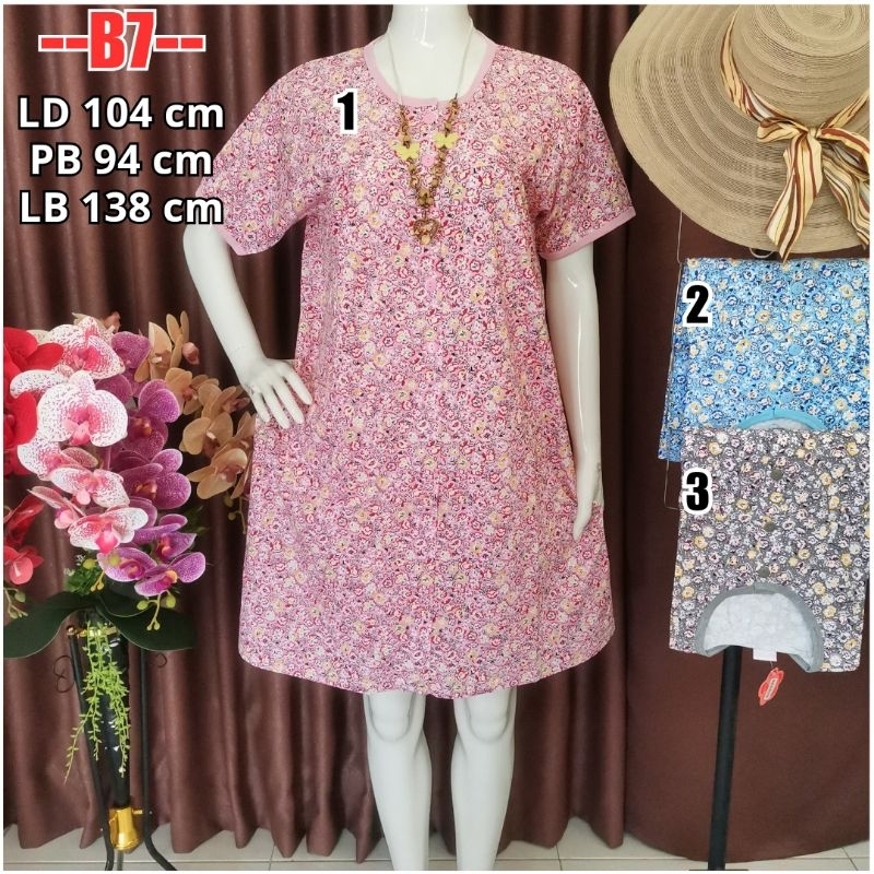 B07 - Daster Bahan Kaos BKH Baju Menyusui Baju Busui Baju Kancing Depan Daster Remaja Termurah