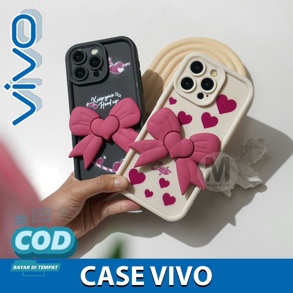 Softcase Boneka 3D Timbul Case Vivo V29 V29e Y27s Y36 4g Y17s Y16 Y15s Y12 Y17 Y20 Y12s Y30 Y91 Y95 
