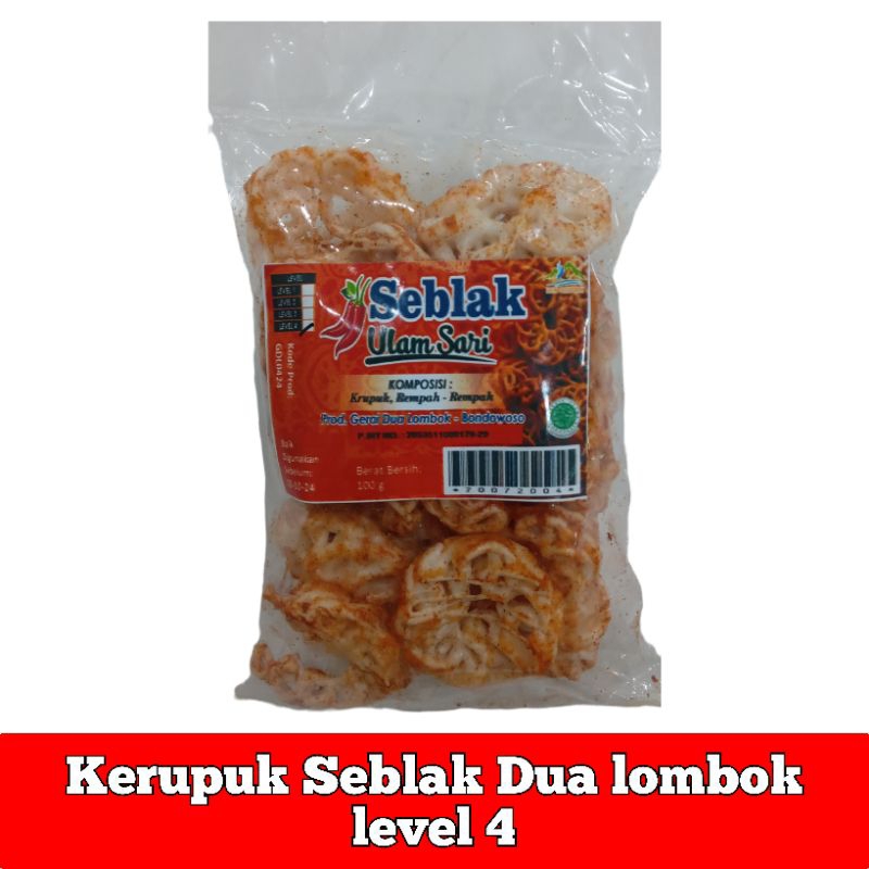 

Kerupuk Seblak Dua Lombok Ulam Sari 100 gr Level 4