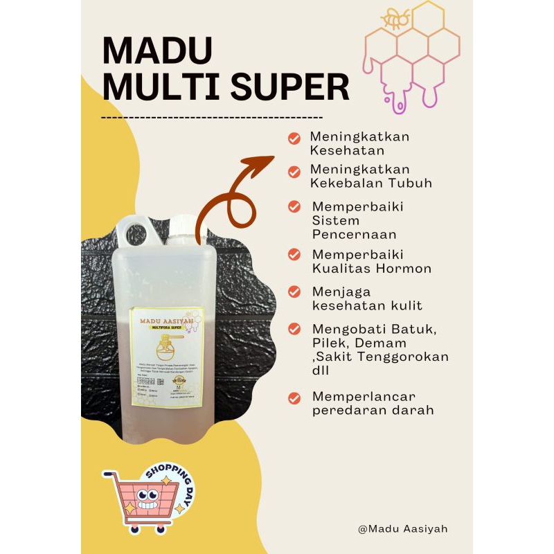 

Madu Asli Madu Multifora Super 1000gr