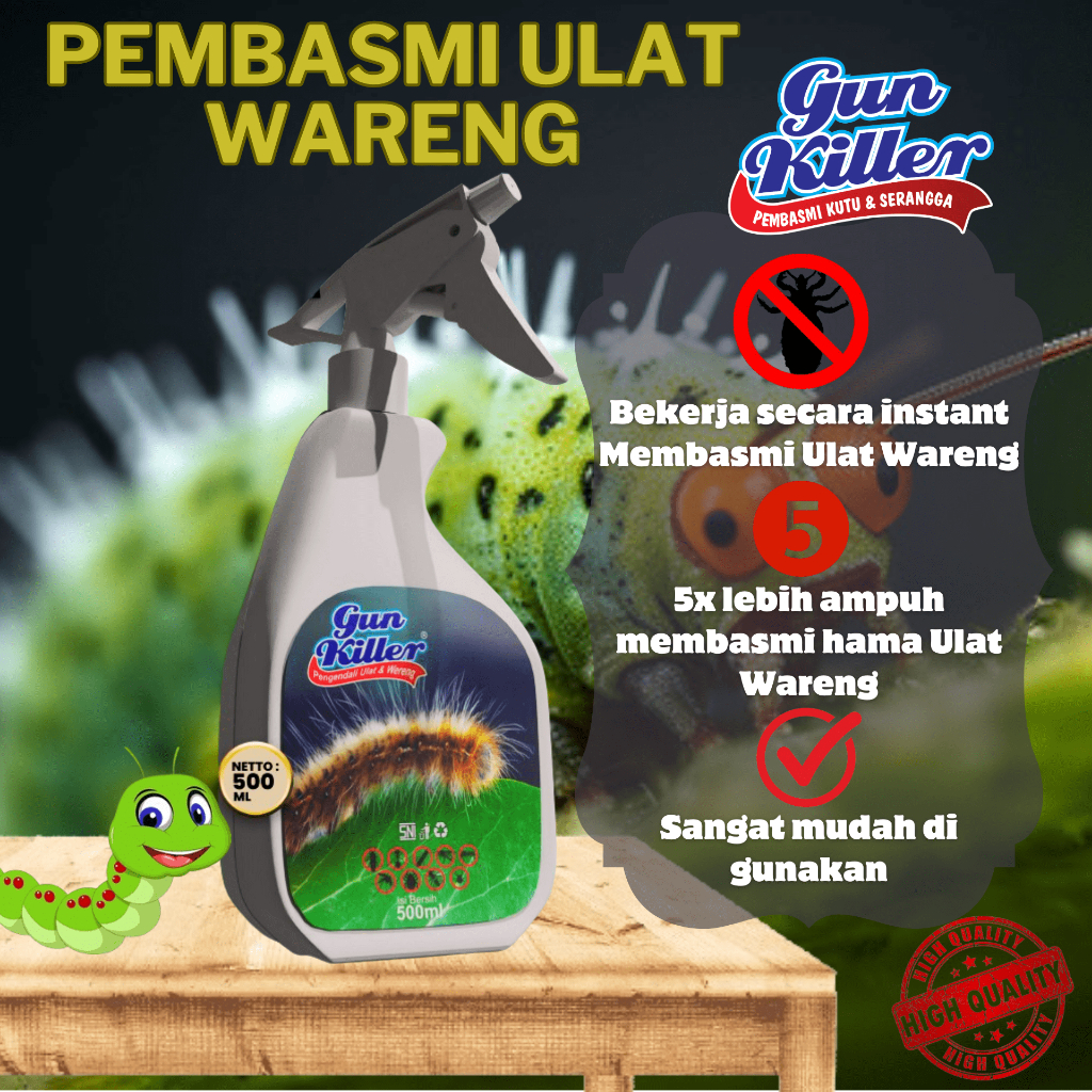 Gun Killer pembasmi ulat wareng super ampuh hama pada tamanan dan buah inseksida 500ml
