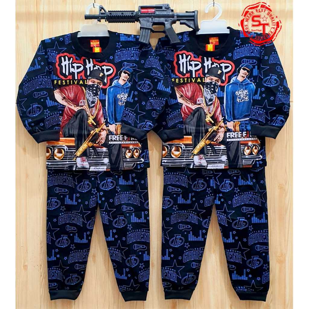 SETELAN ANAK BAJU FREE FIRE  SET MAINAN / KAOS PANJANG FF ANAK