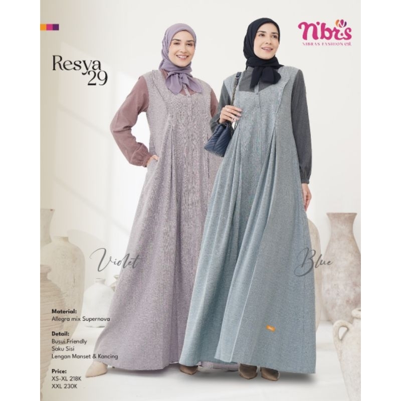 TERBARU 2024 GAMIS NIBRAS RESYA 29 // GAMIS MUSLIMAH // DRESS REMAJA BEST SELLER // TERLARIS